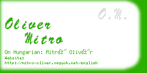 oliver mitro business card